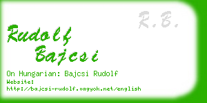 rudolf bajcsi business card